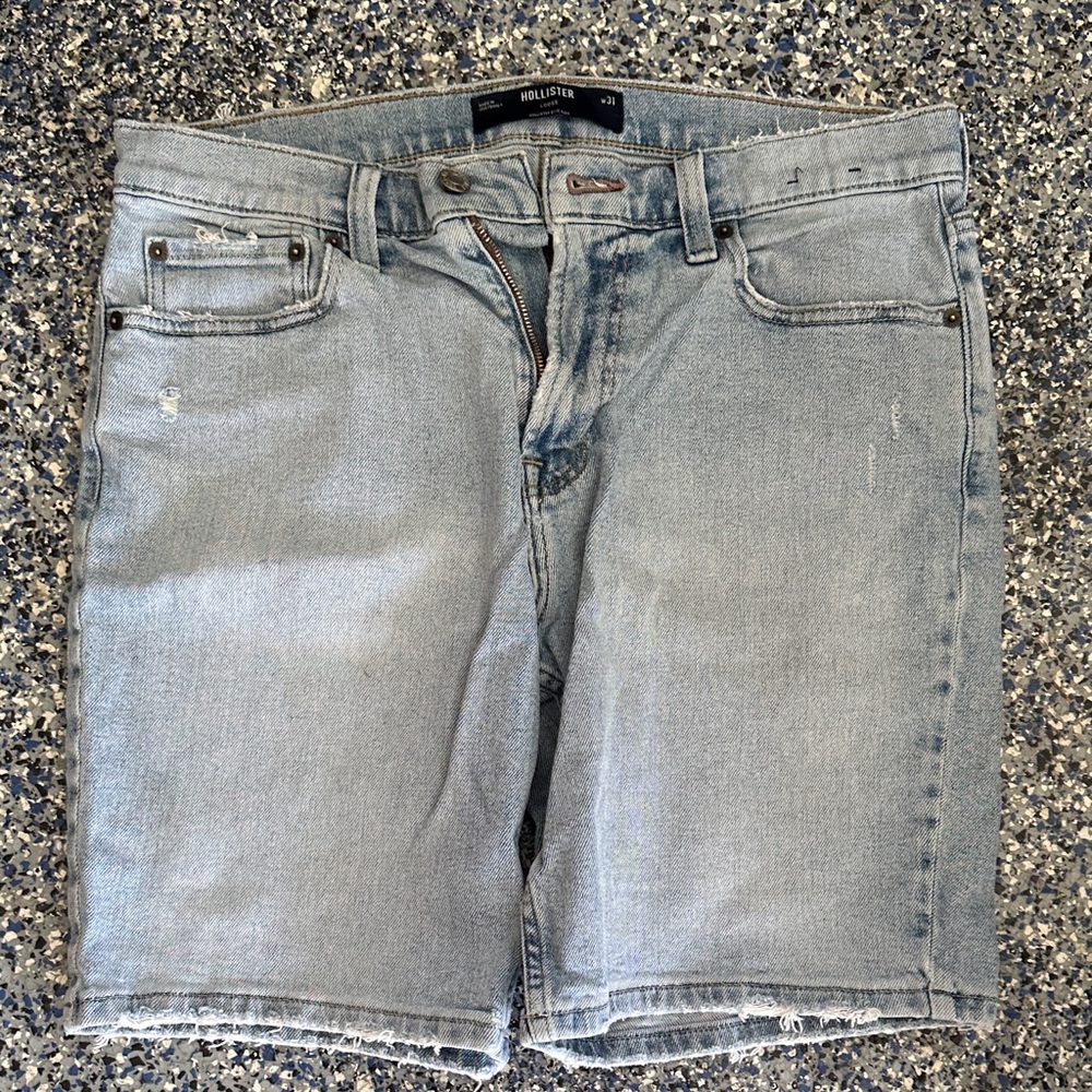 Hollister Men's Light Wash Jean Shorts